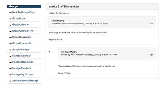 Online communities and groups support member discussions and relationships