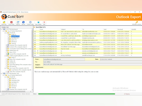 Outlook Export Software - 3