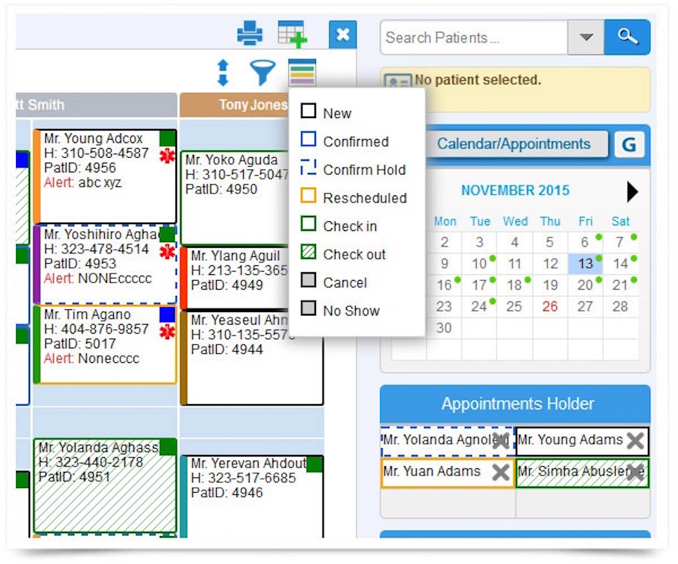 Smart Scheduling, Drag & Drop, Color-Coded