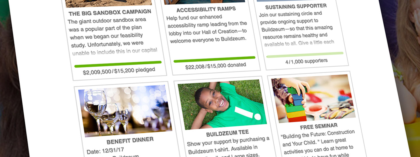 Show numerous appeals on your giving page. Click one to expand it. Check out once.