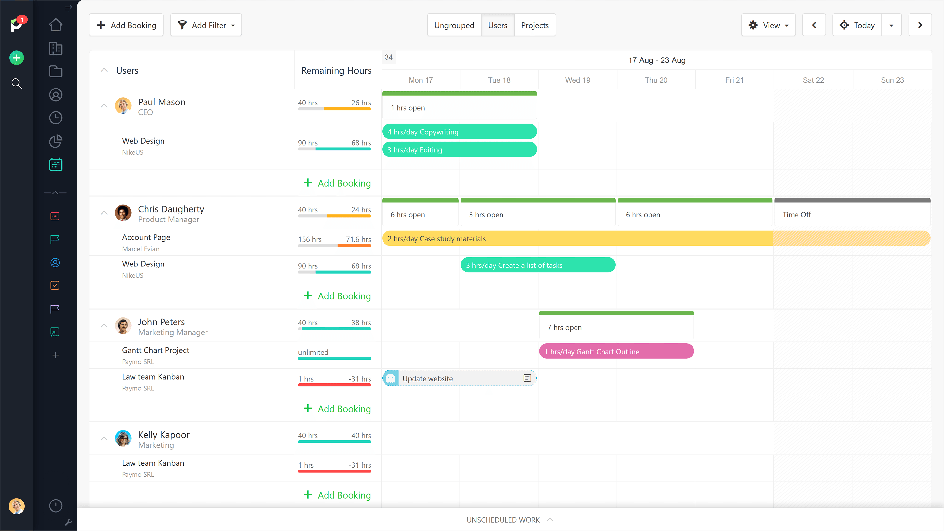 Paymo Software - Team Scheduling