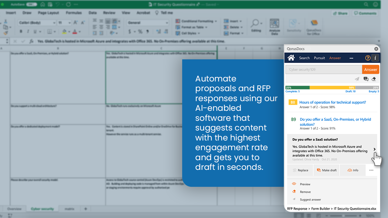 QorusDocs Software - Automate proposals and RFPs using our AI-enabled software that suggests content with the highest engagement rate.