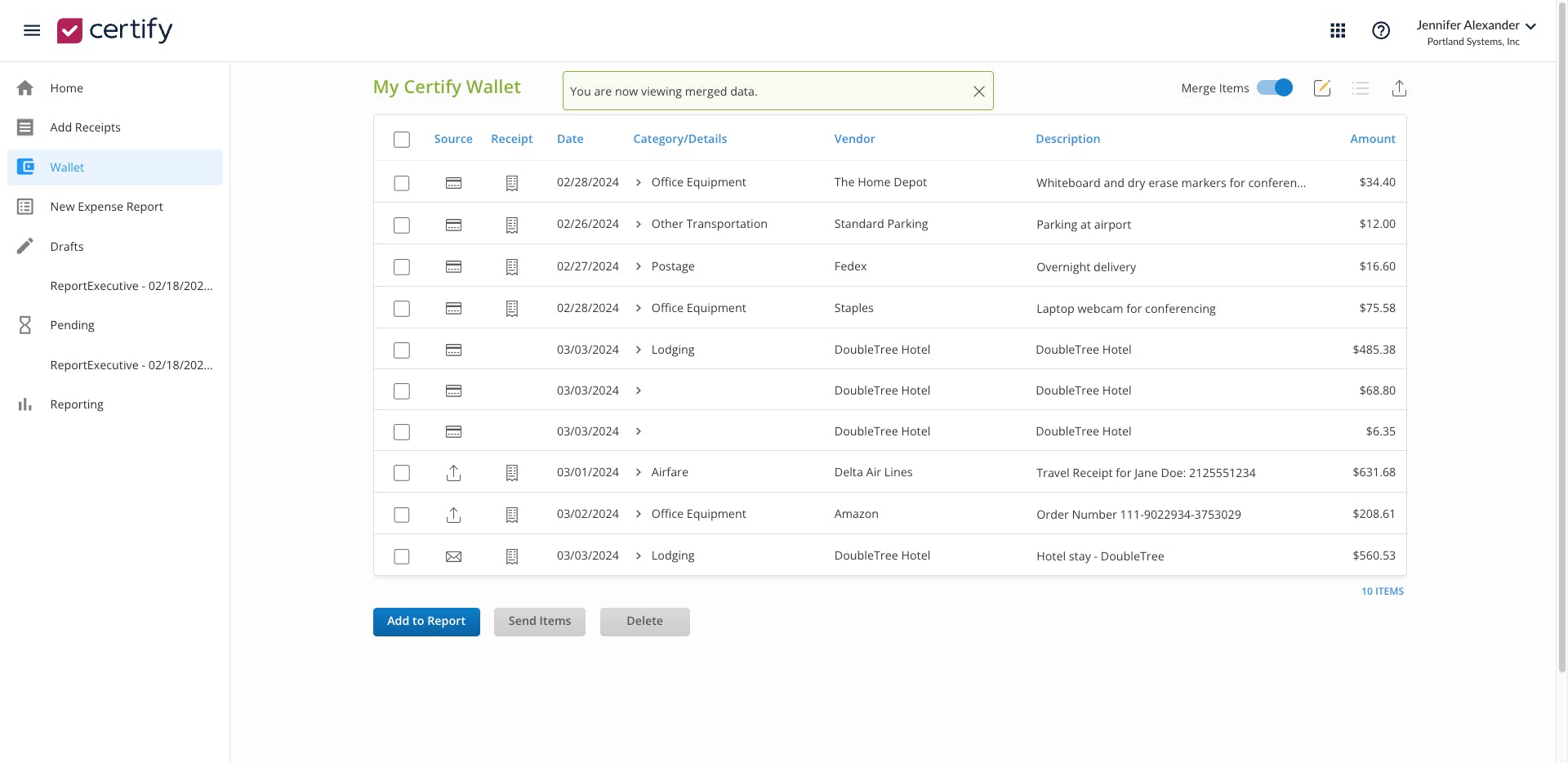 Emburse Expense Professional (formerly Certify Expense) Software - Merge receipt and transaction data in your wallet.