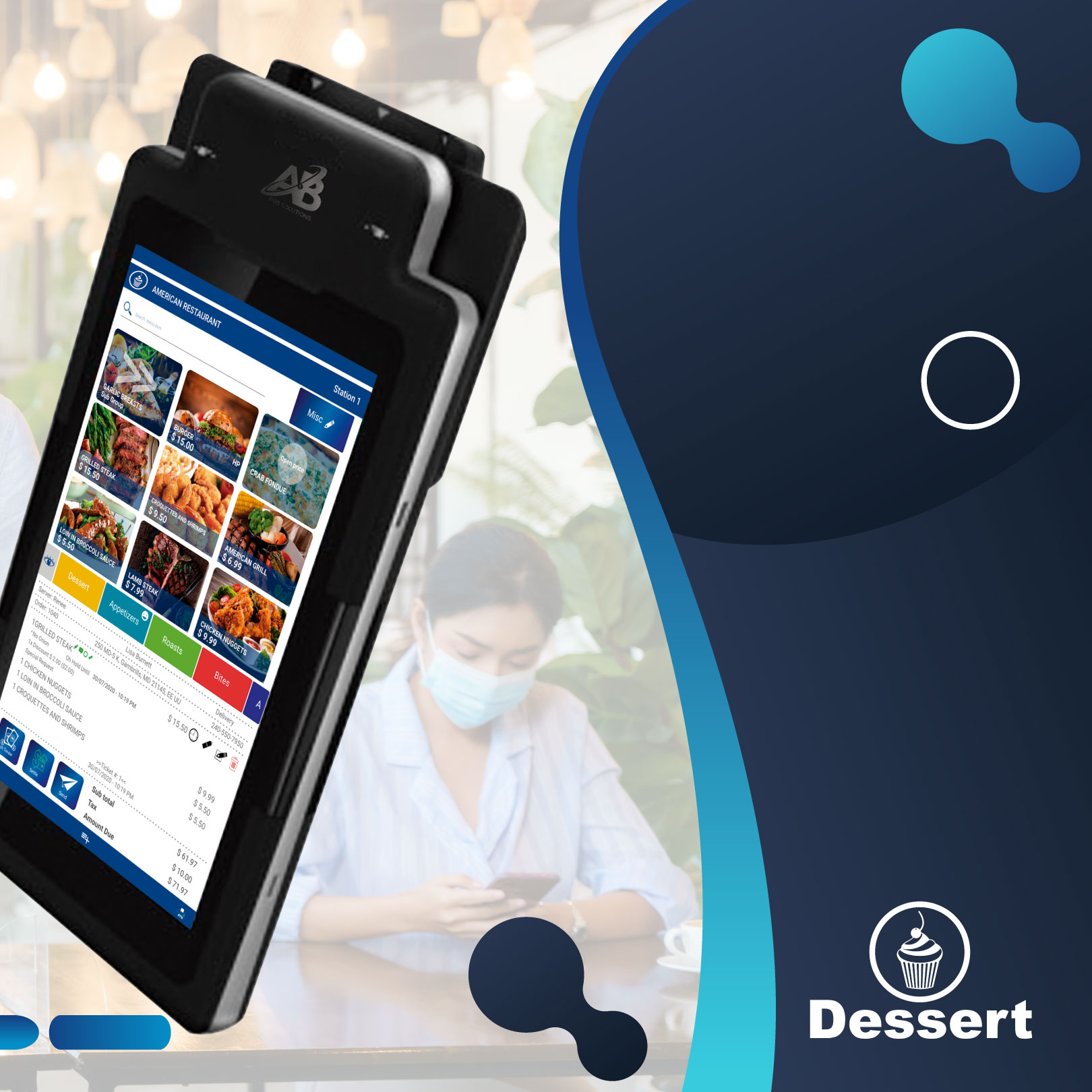 With handheld technology designed for the restaurant environment, you can enable your team to spend more time with guests, accelerate service, and speed up checkout through tableside ordering and payments.