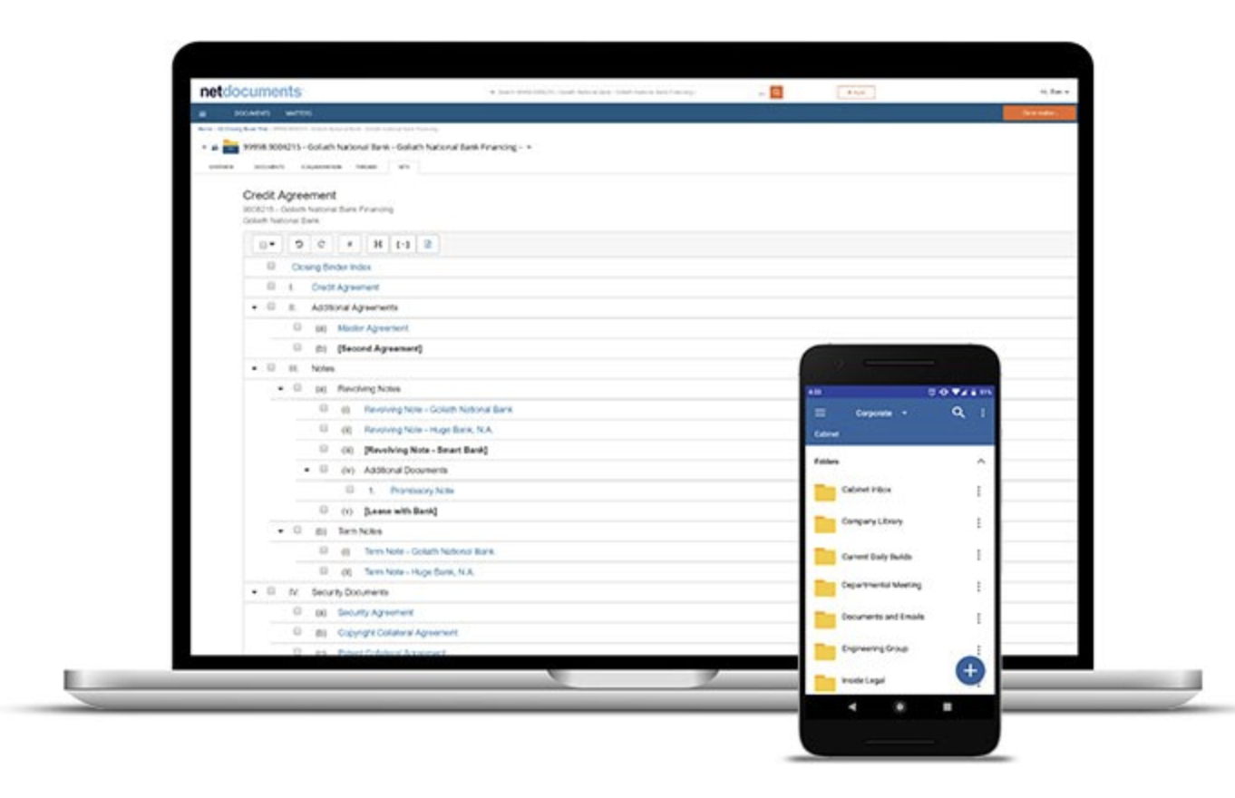 NetDocuments device view