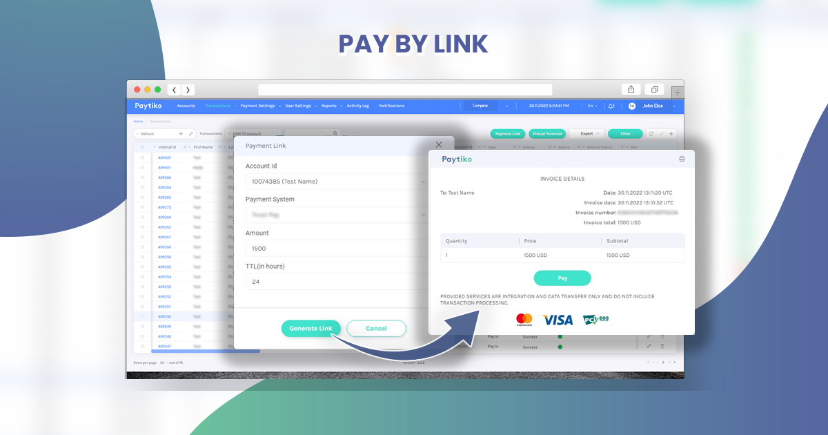 Paytiko Pay BY Link