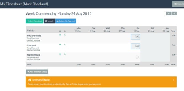 Timesheets and expenses