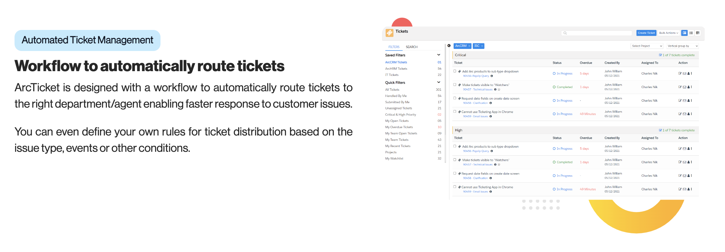 Automated ticket management