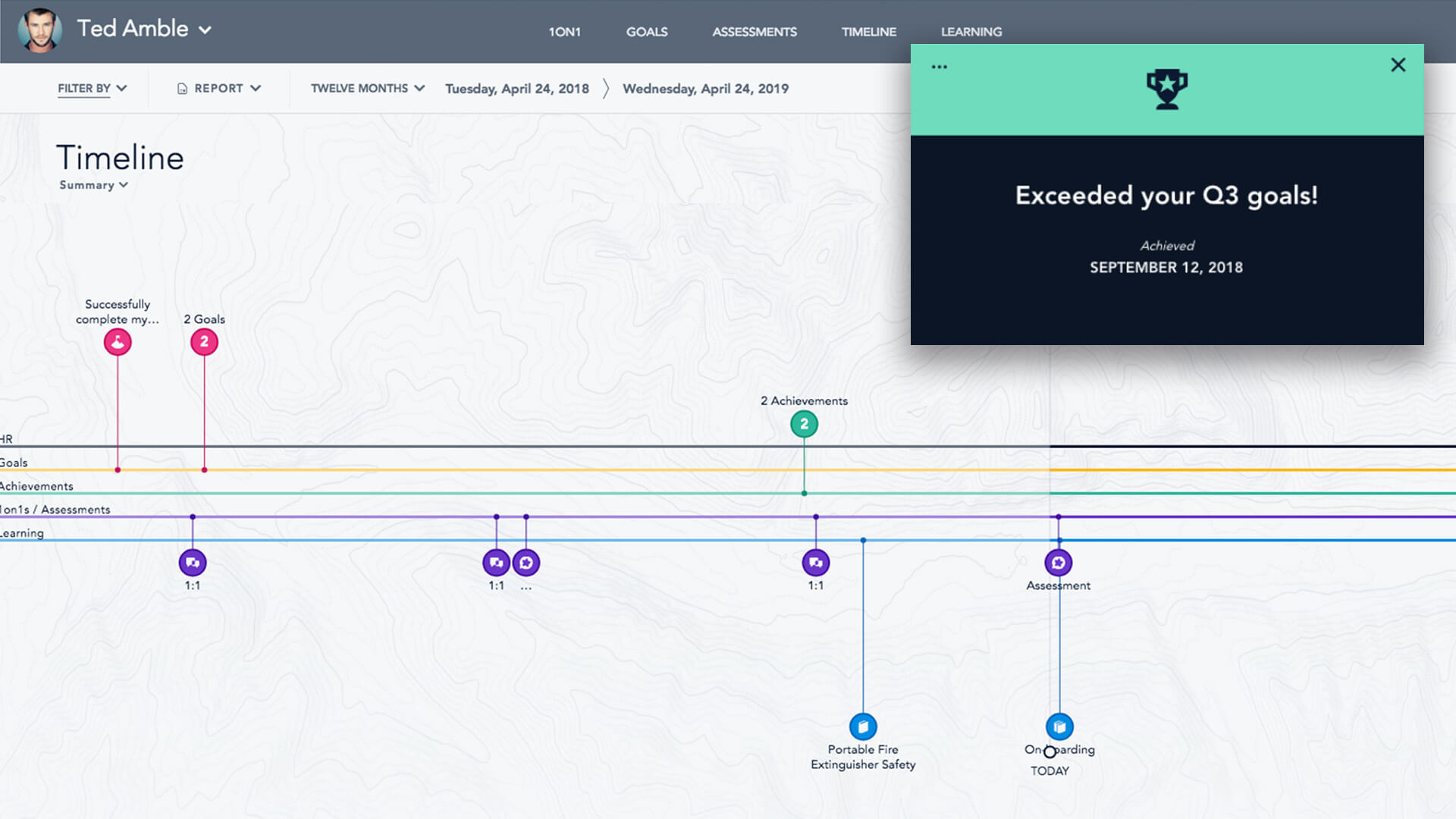 TIMELINE: Employees want continuous feedback and opportunities to grow their skills. Bridge shifts the focus from annual report cards to year-round learning, growth, and development.