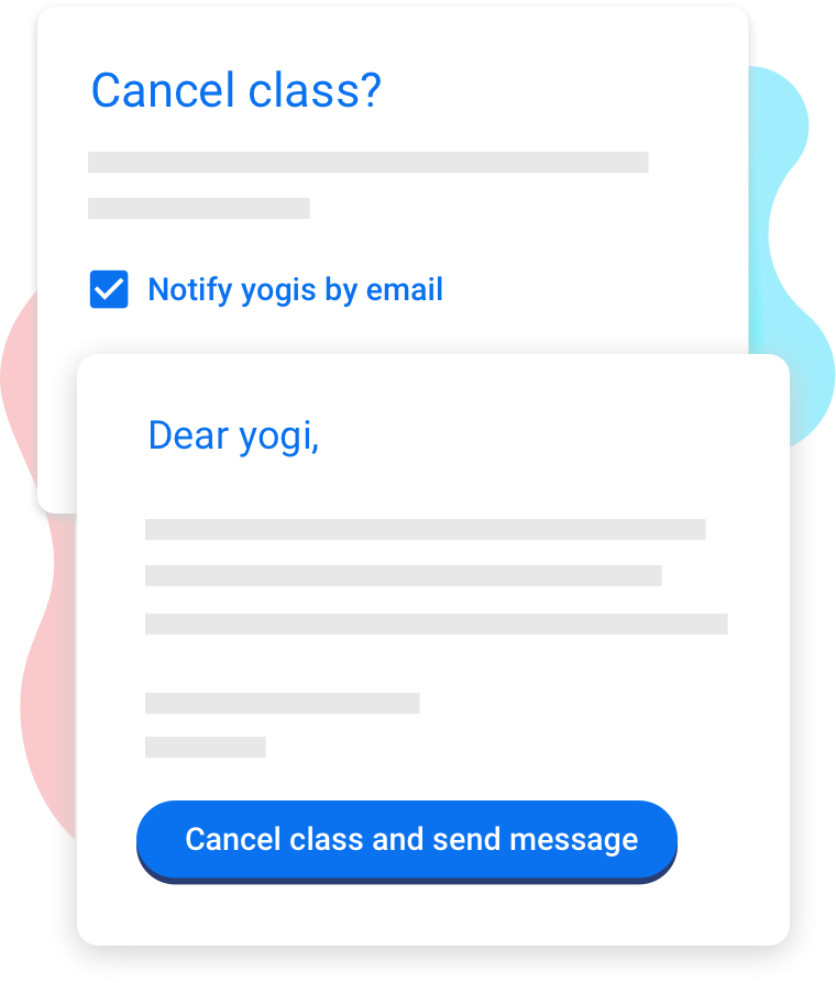 Momoyoga Software - Save time using automated messages and notifications. Both your yogis and teachers will be up to speed at any given moment.
