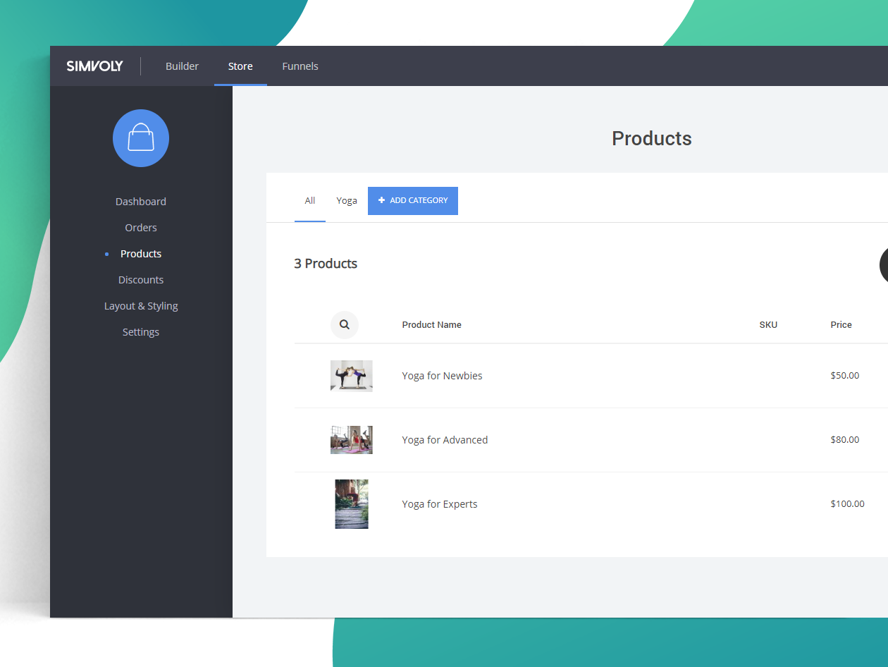 Simvoly Software - Adding products to your online store
