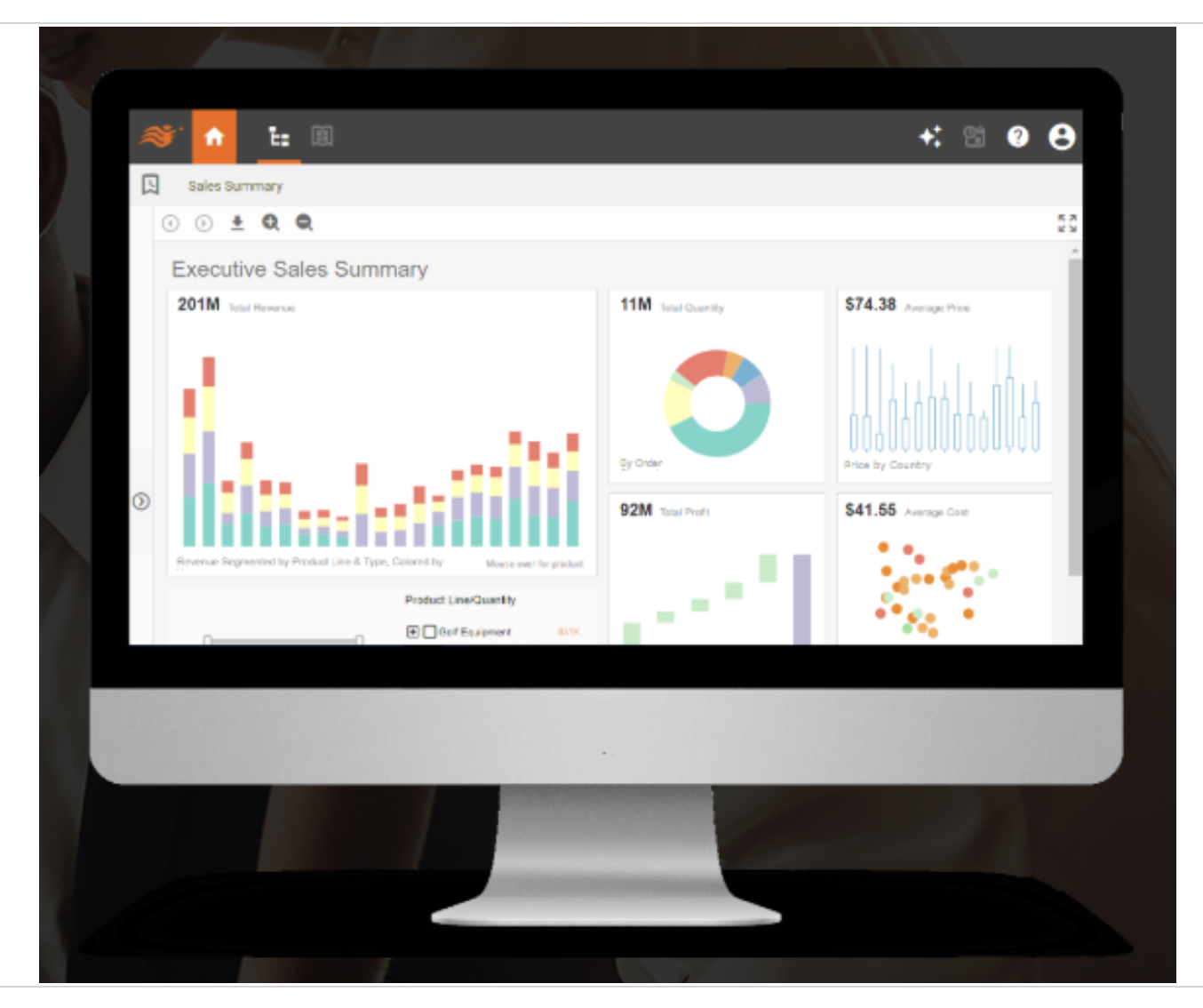 View visualization dashboards with in-depth self-service analytics