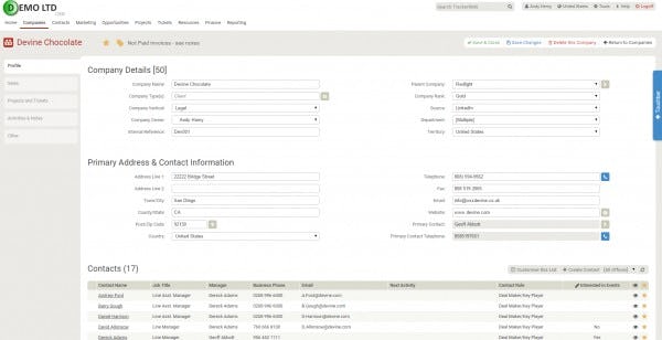 Company record