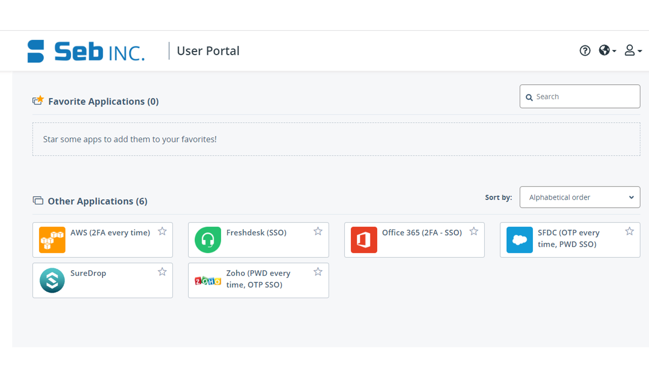 SafeNet Trusted Access Software - User Portal