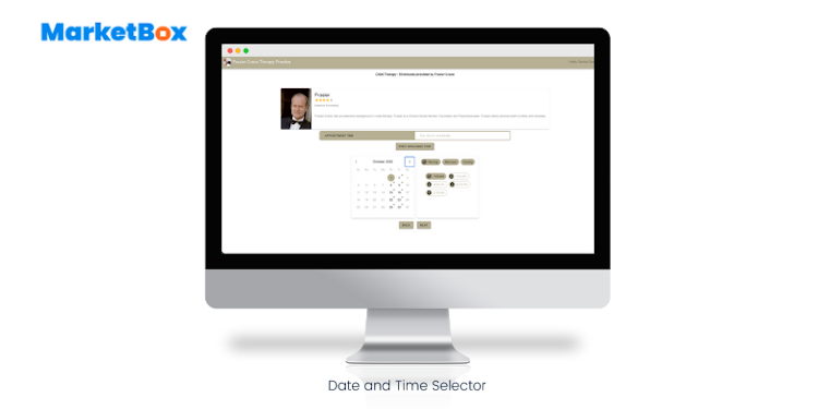 MarketBox screenshot: Date and Time Selector