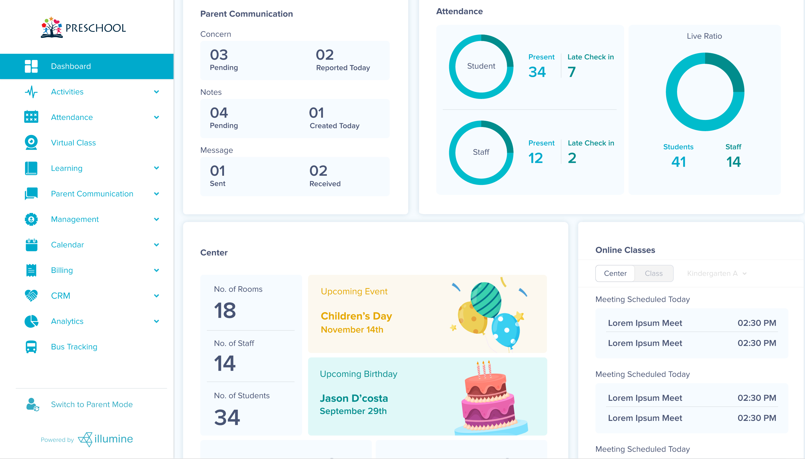 Attendance Ratio & Reminders
