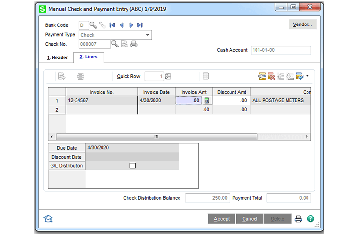 Sage 100cloud Software - Automatic calculation feature