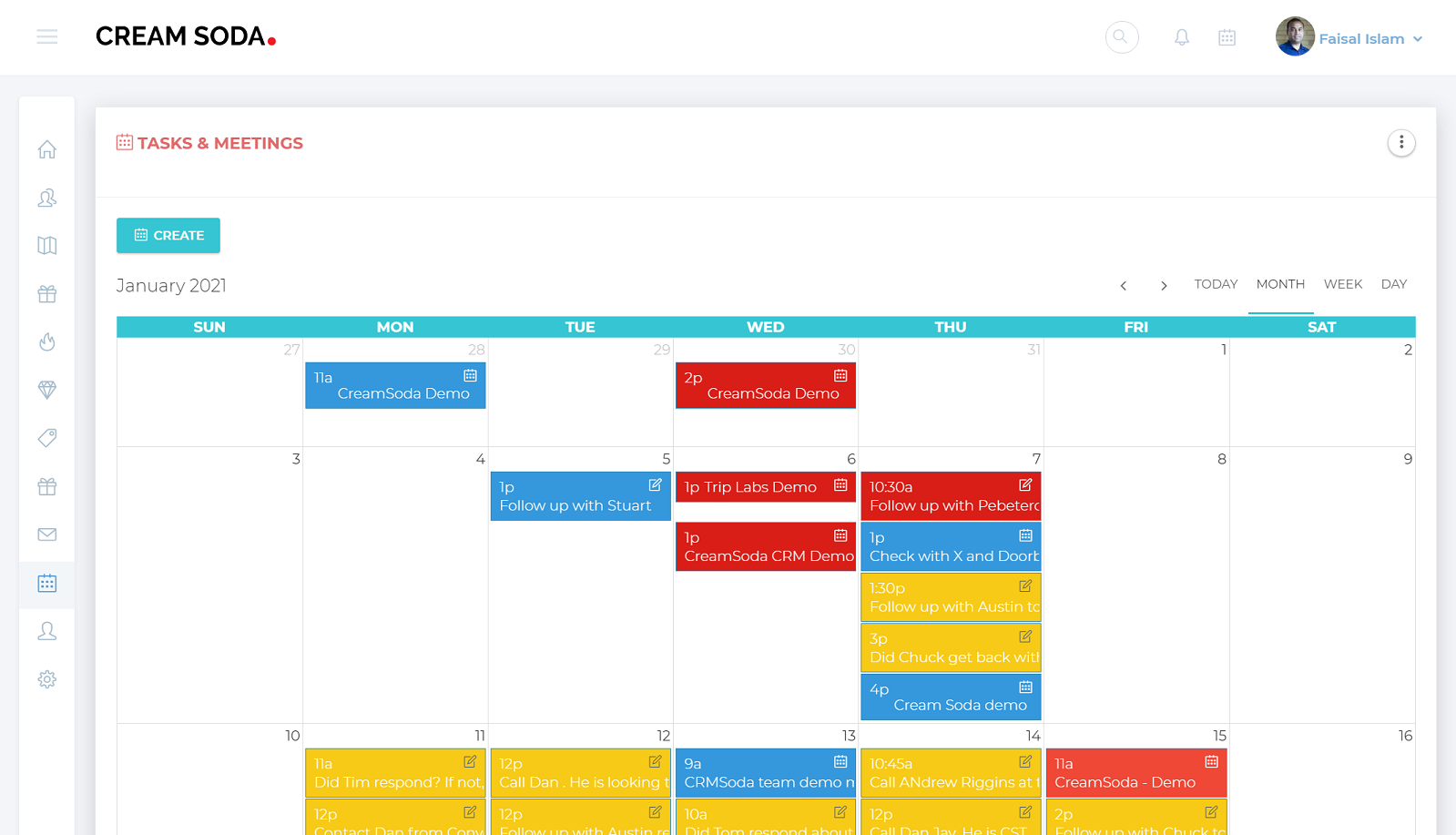Schedule tasks and meetings