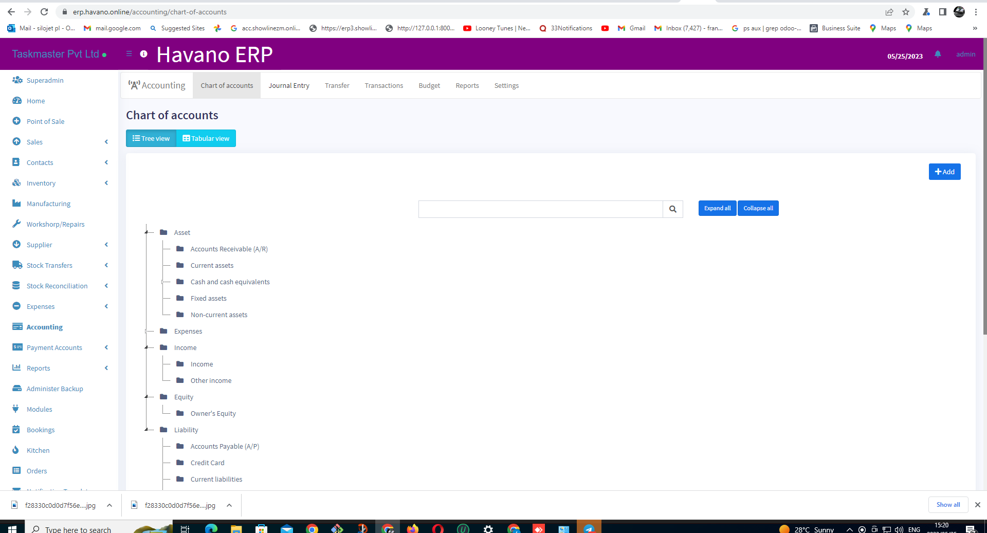Havano screenshot: Havano Accounts Module