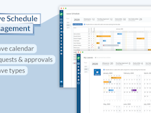 Trackabi Software - Employee leave management integrated with timesheets: Personal day-off calendar for every employee and a common leave schedule with the request/approval process.