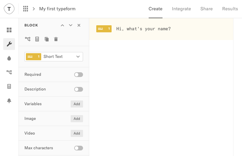 Typeform Software - Typeform creation tool