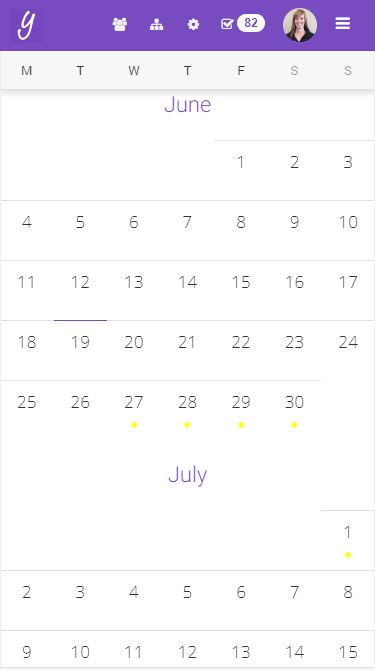 Mobile calendar