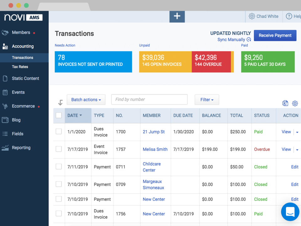 Novi AMS Software - Novi AMS Quickbooks Trans