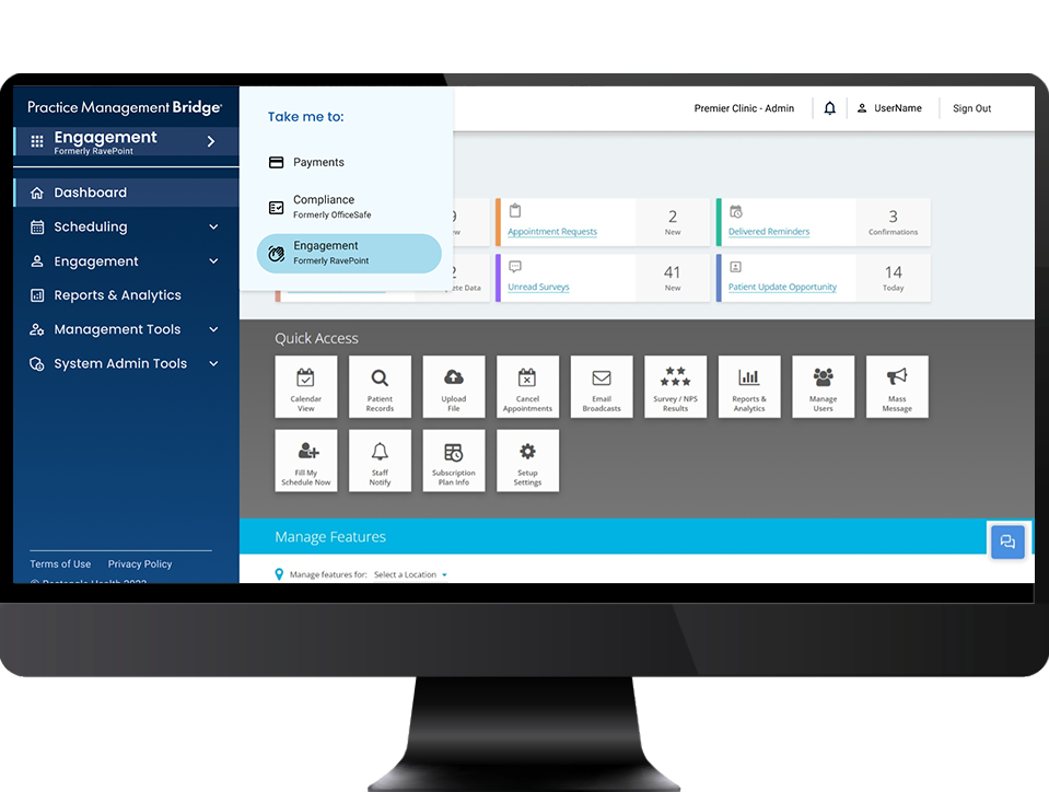 Bridge Engagement automates communications and the perpetual process of keeping your schedule full, your patients notified, and their feedback consistently solicited.