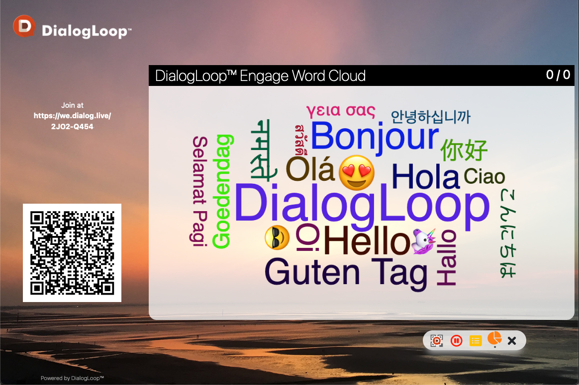 Word Cloud powered by DialogLoop Engage