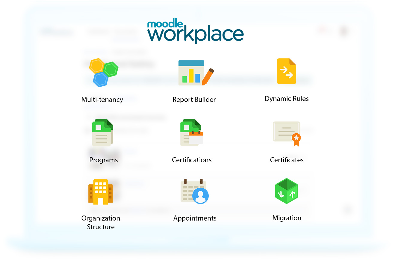 Moodle Workplace features