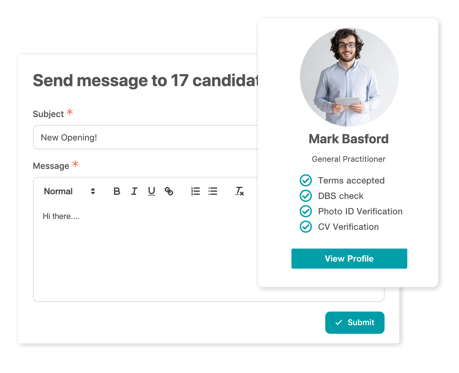 Want to send a message to multiple candidates? No problem