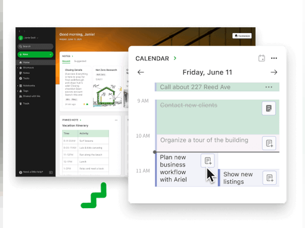 Evernote Teams Software - Connect to Google Calendar