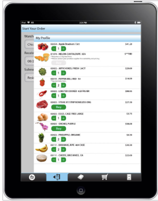 Produce Pro Software Software - Add products from the menu list display