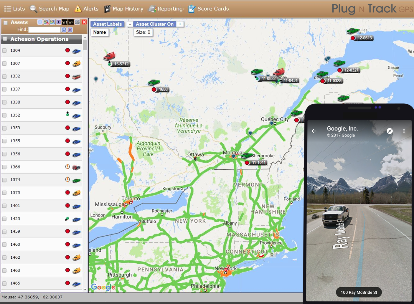 Mapping dashboard and mobile app