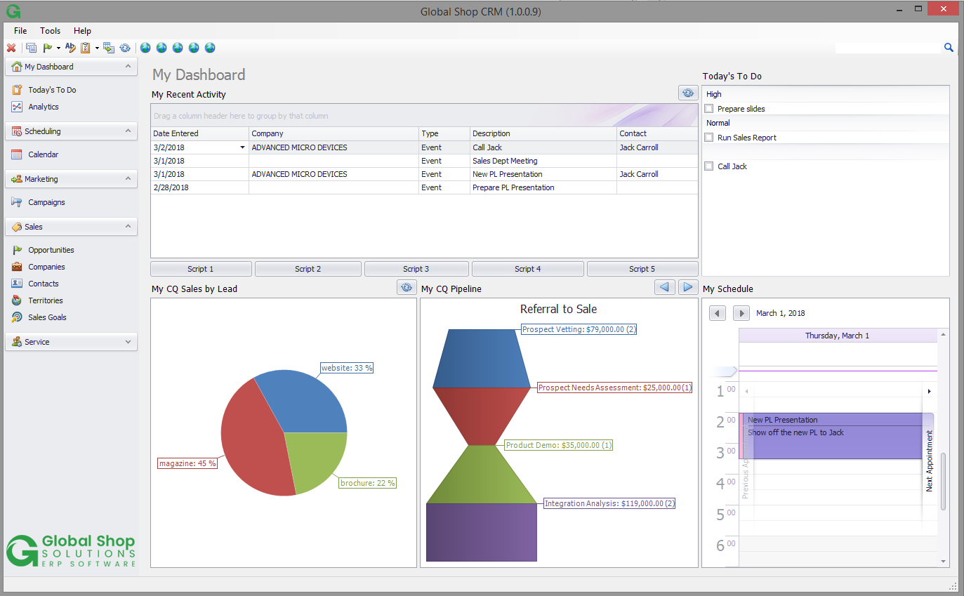 Global Shop Solutions CRM