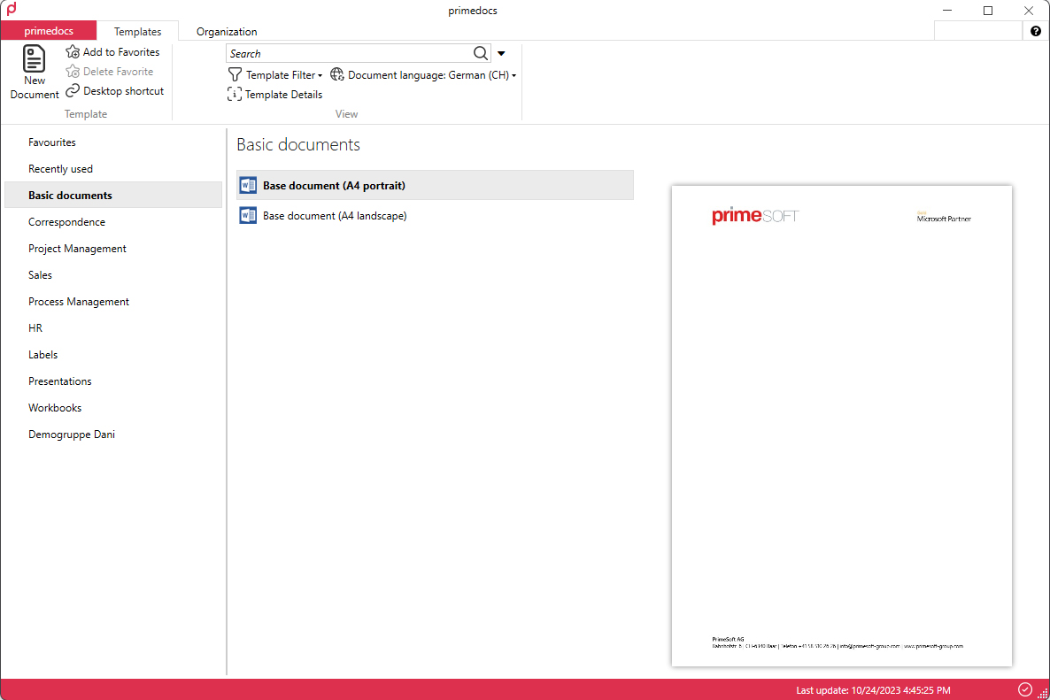 primedocs screenshot: App Screenshot