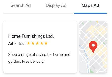 Google Ads Software - Maps Ad