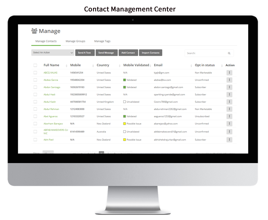 Contact management center