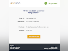 Signifyd Software - Signifyd order approval email