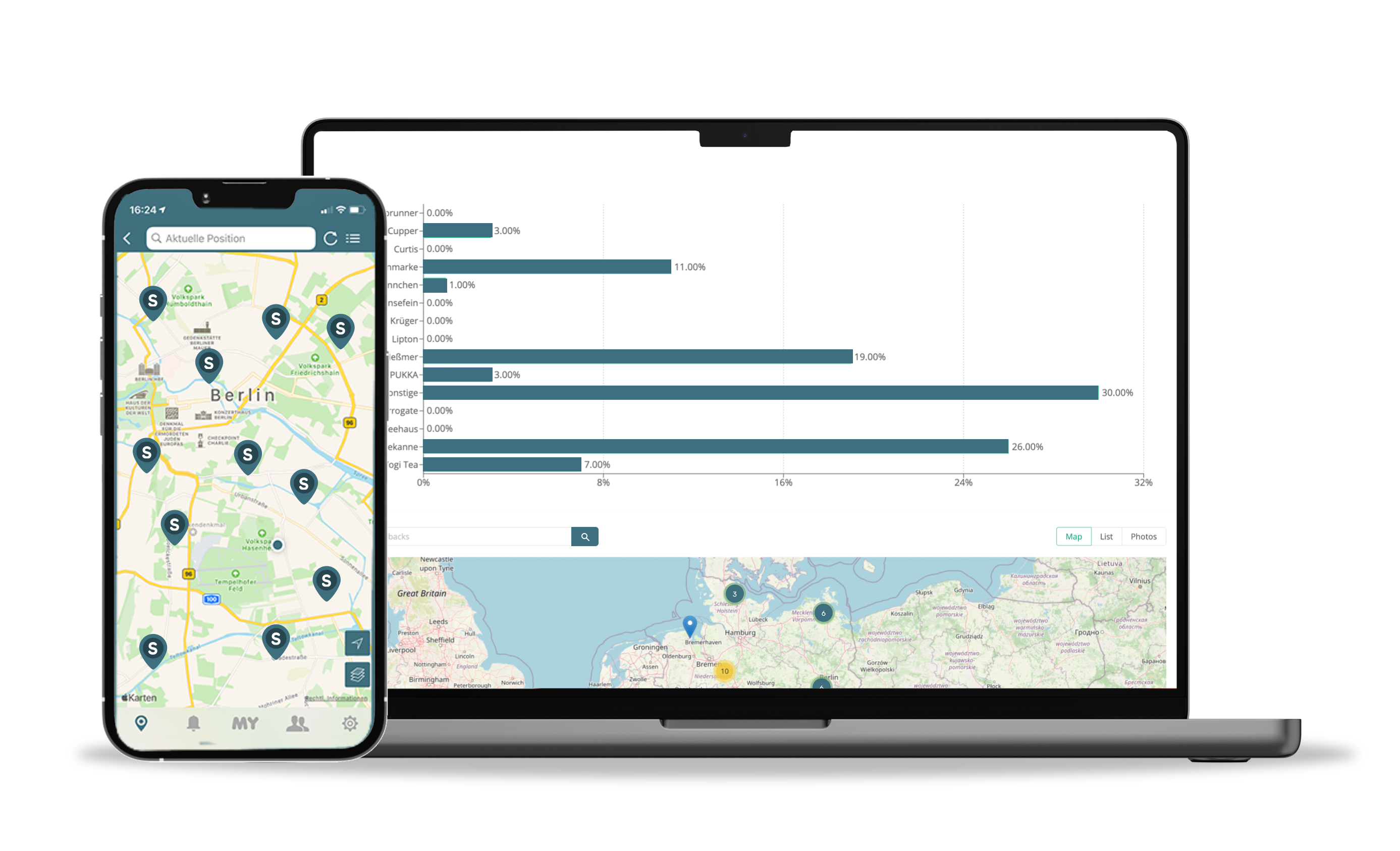 WeSpotr screenshot: WeSpotr App and Dashboard