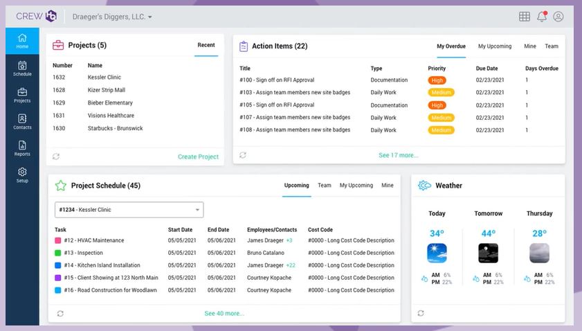 CrewHQ screenshot: CrewHQ dashboard