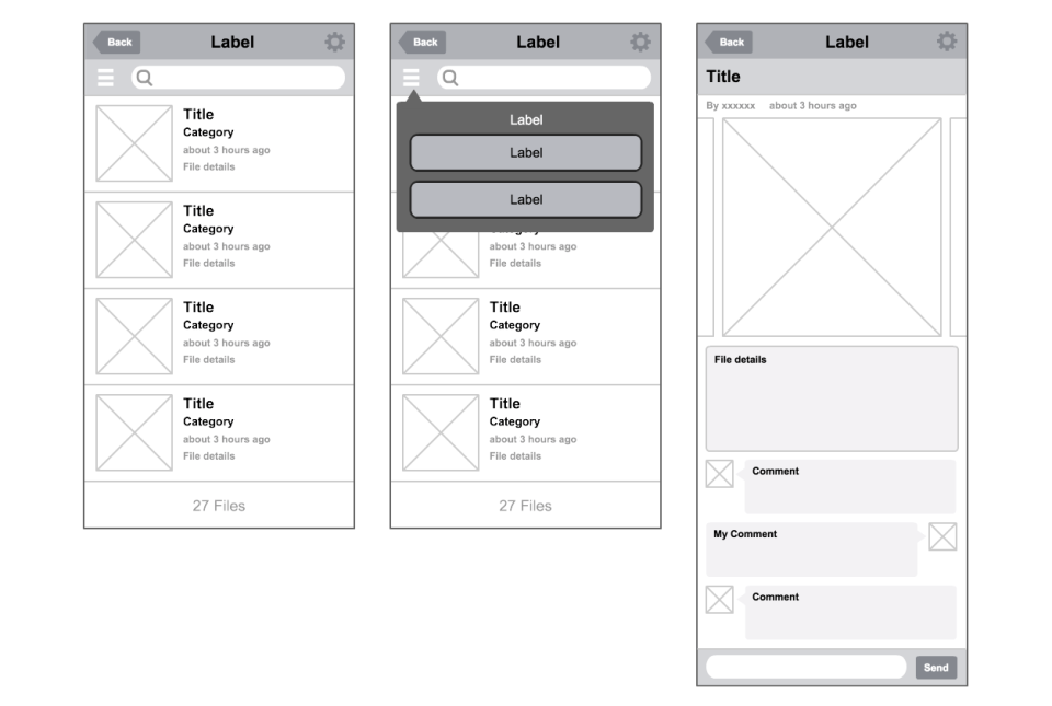 mobile wireframe