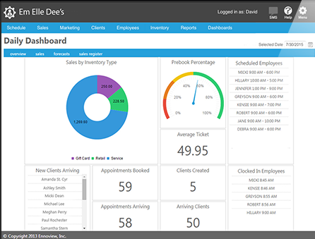 Envision Ink dashboard