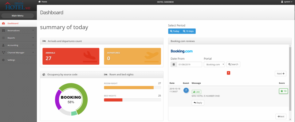 Mini Hotel PMS Software - 1