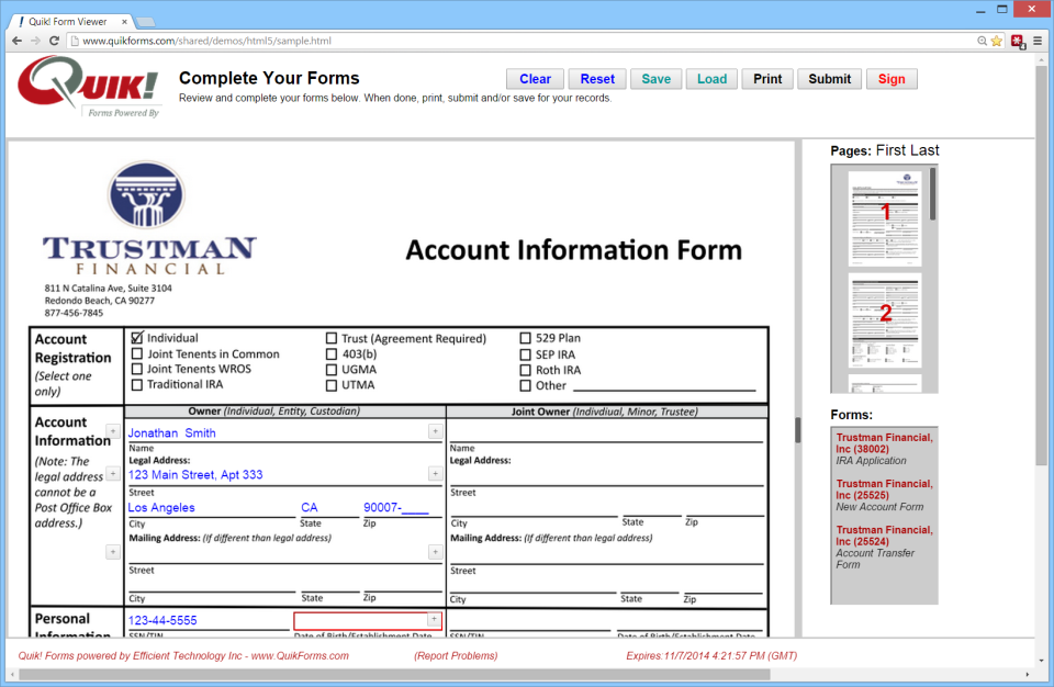 Quik! Software - Quik! HTML Form Viewer