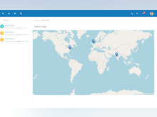 Vision Helpdesk Software - Live Chat Visitors Map