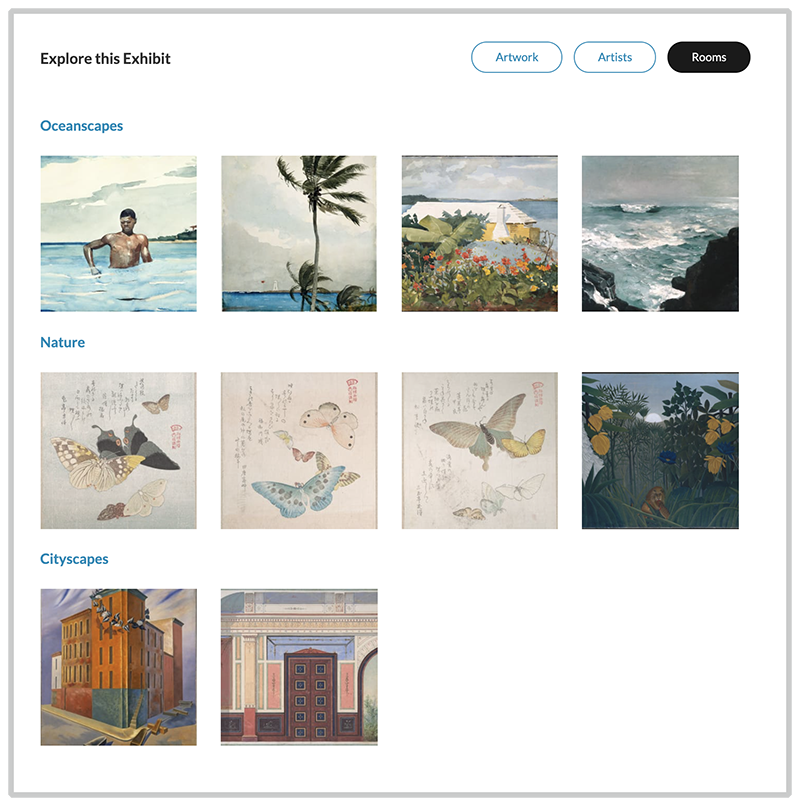 Artwork Archive online exhibitions
