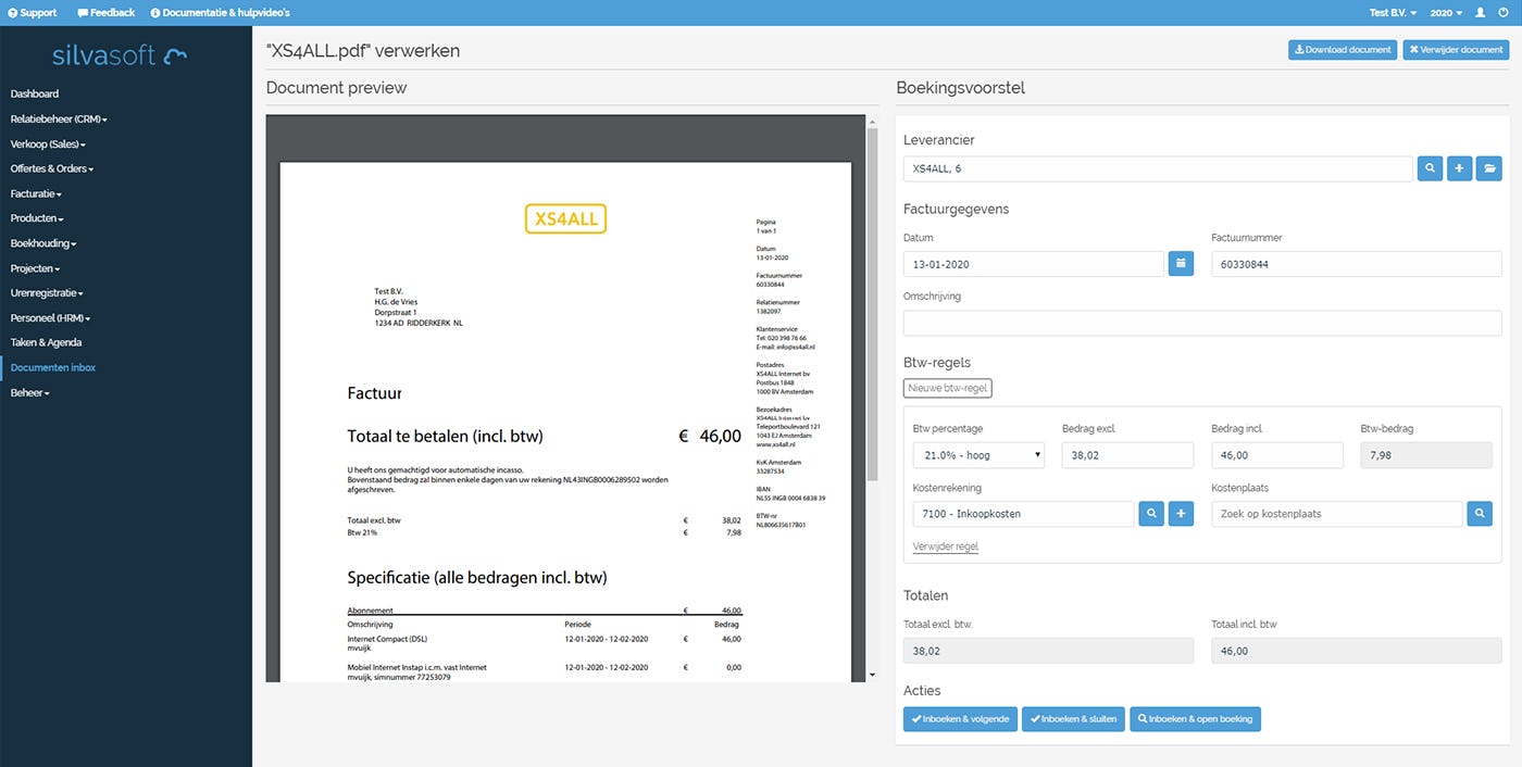 Silvasoft Software - Scan & Herken met tot wel 97% herkenning. Automatische en razendsnel inboeken van aankopen en bonnetjes.