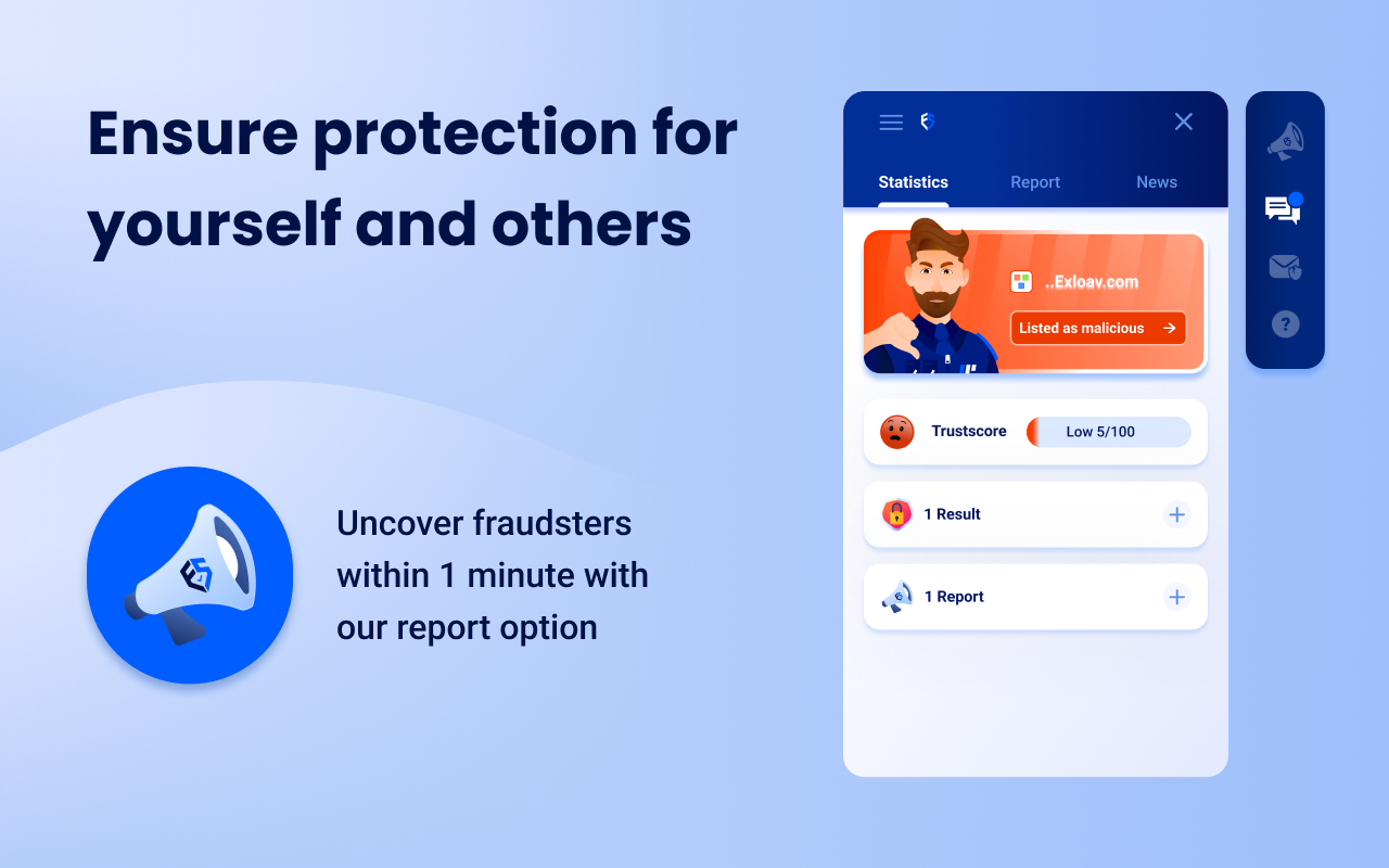 Fraud Scanner screenshot: Fraud Scanner trust score