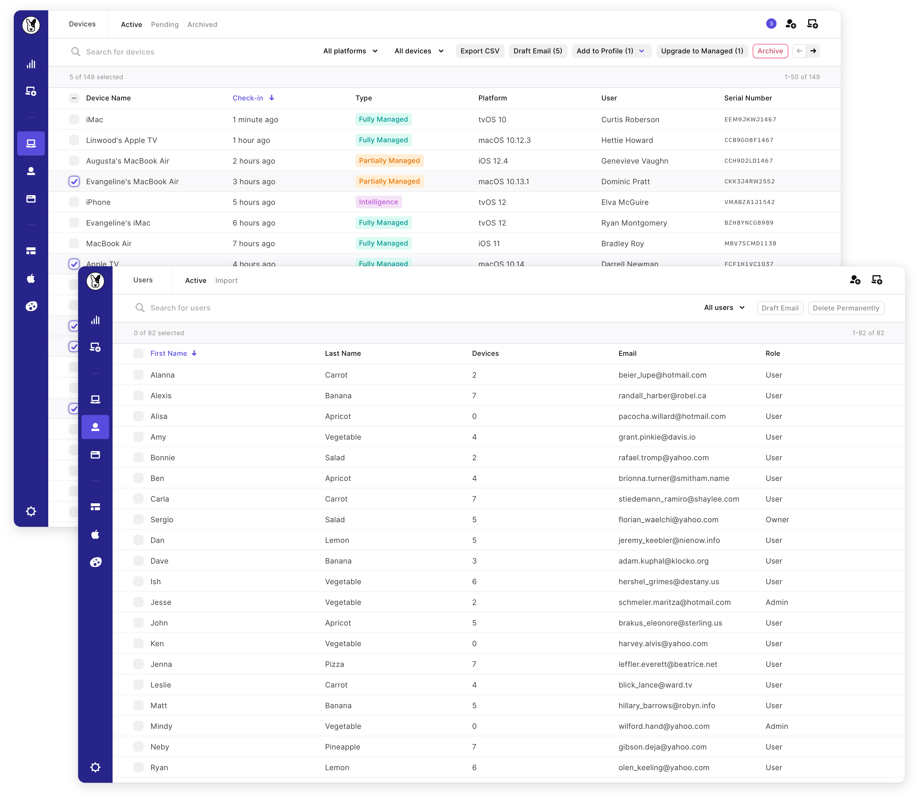 Fleetsmith device setup screenshot
